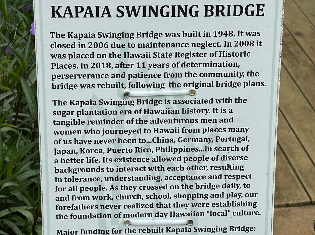 Kapaia Suspension Bridge-利胡埃必去景点