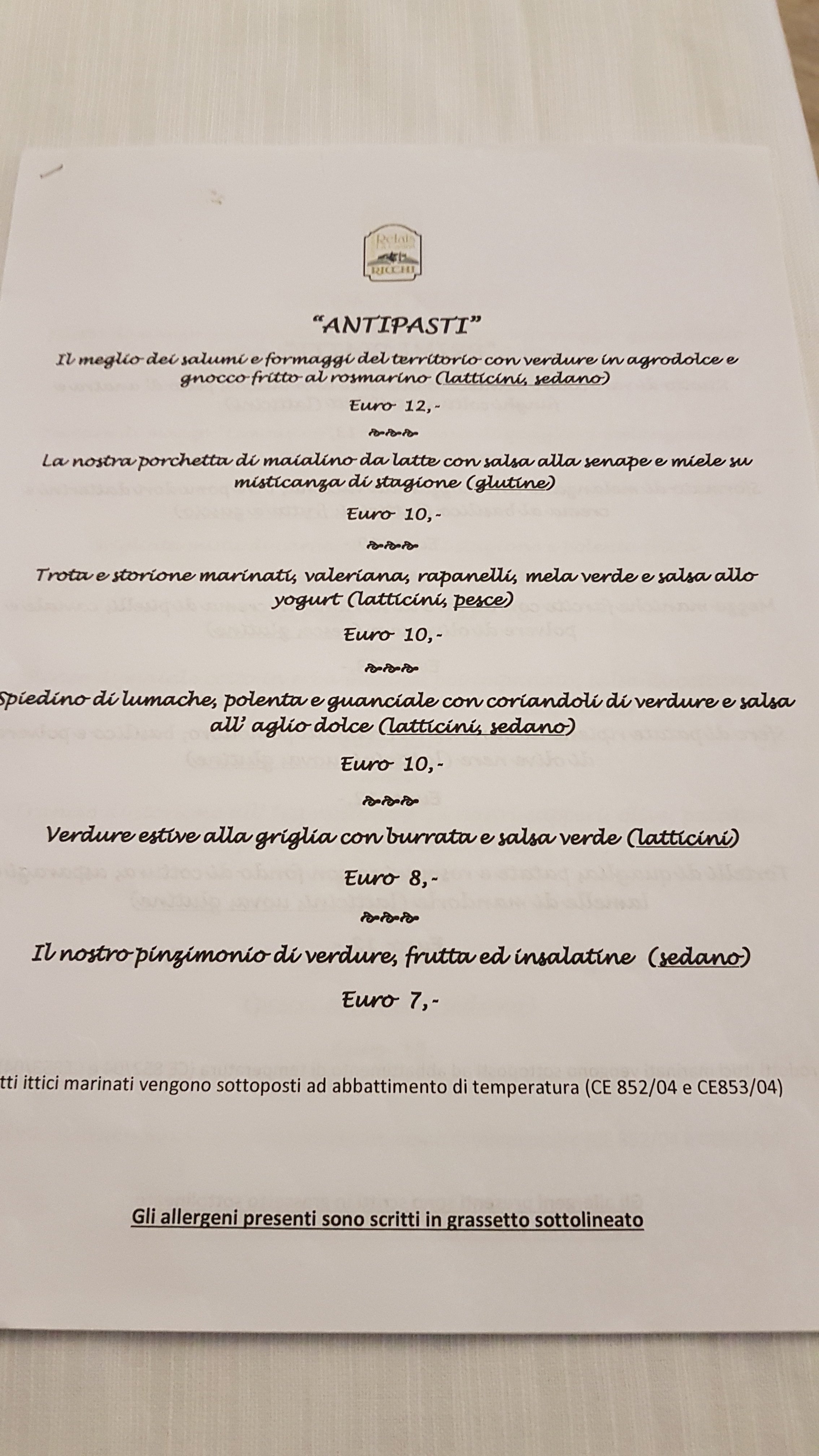 Agriturismo Relais Casina Ricchi-餐饮