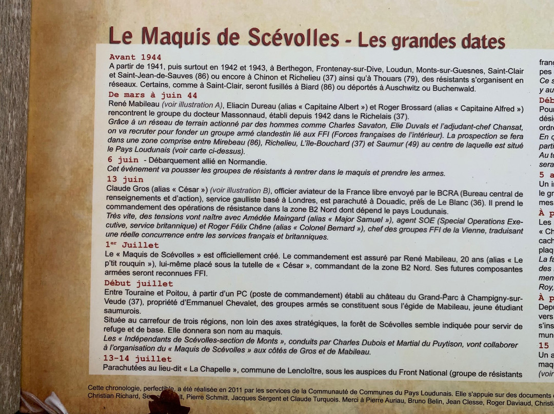 Stele du Maquis de Scevolles-Loudun必去景点