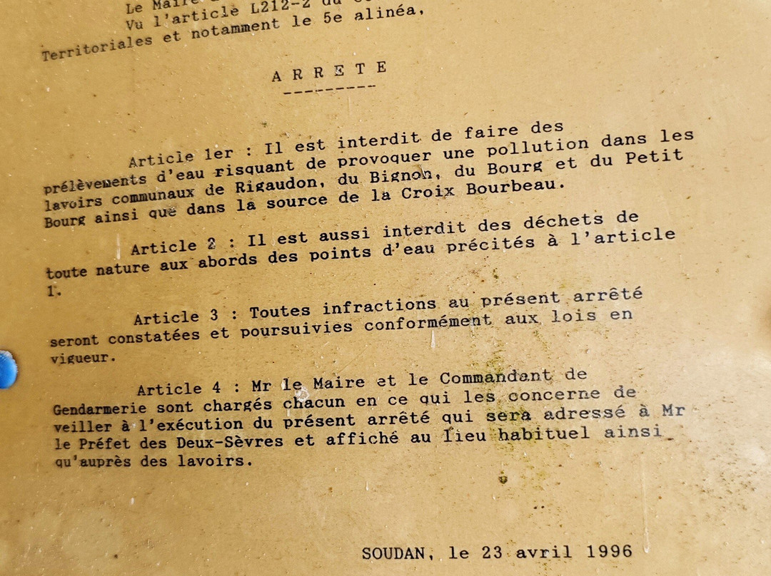 Fontaine - Lavoir De Rigaudon-Soudan必去景点