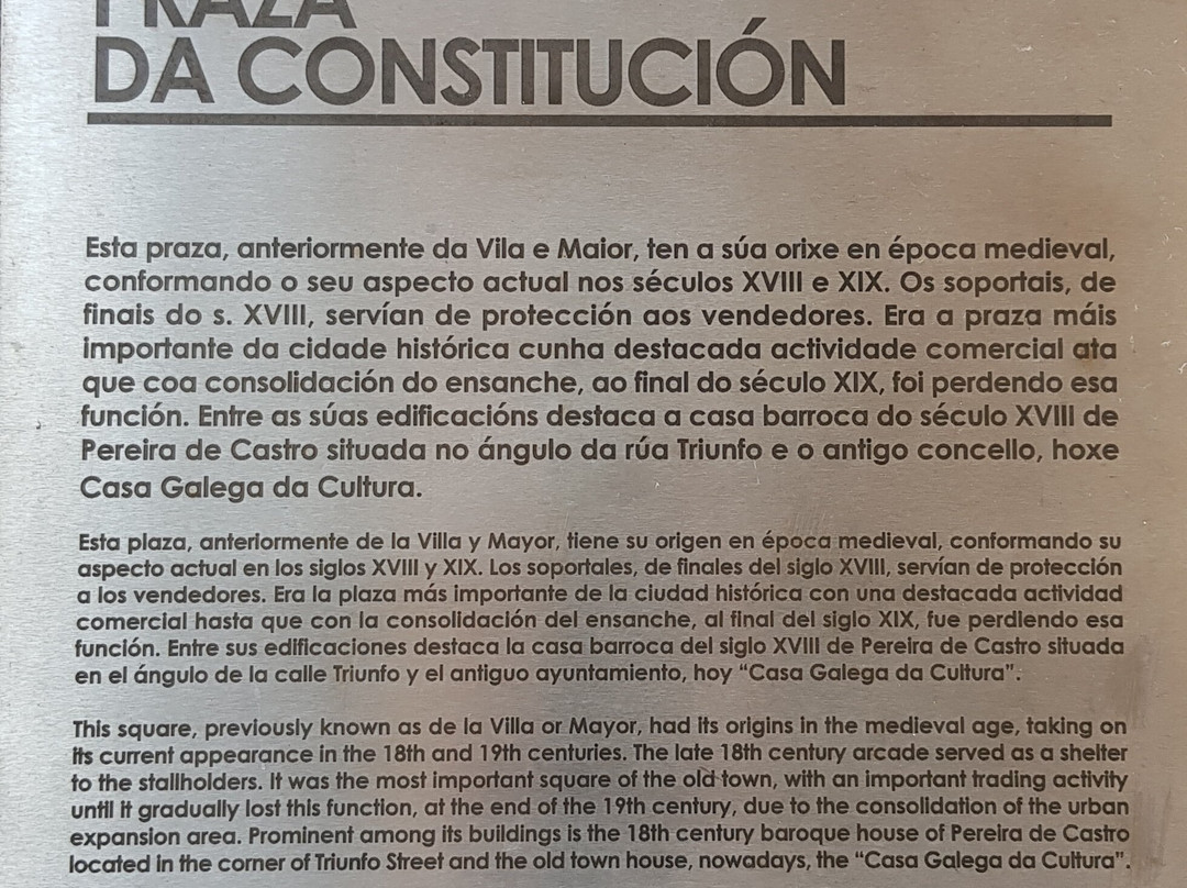 Praza da Constitucion景点图片