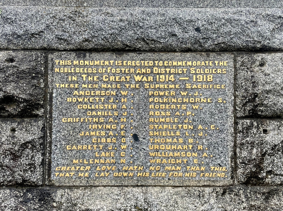 Foster War Memorial-福斯特必去景点