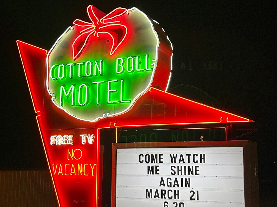 Historic Cotton Boll Motel & Neon Sign-Canute必去景点