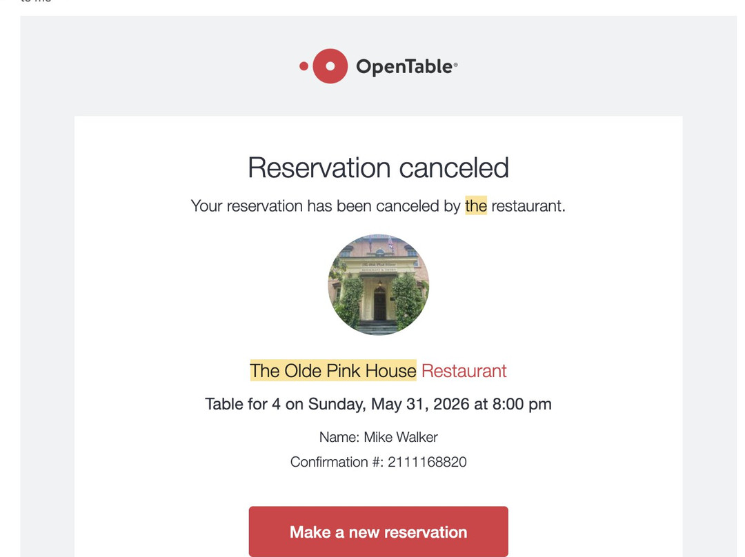 Olde Pink House Restaurant