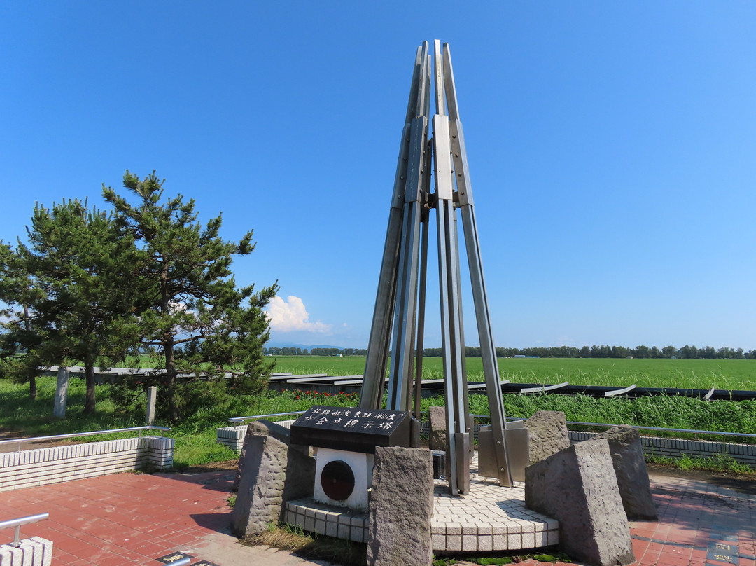 The monument of latitude-longitude confluens-大泻村必去景点