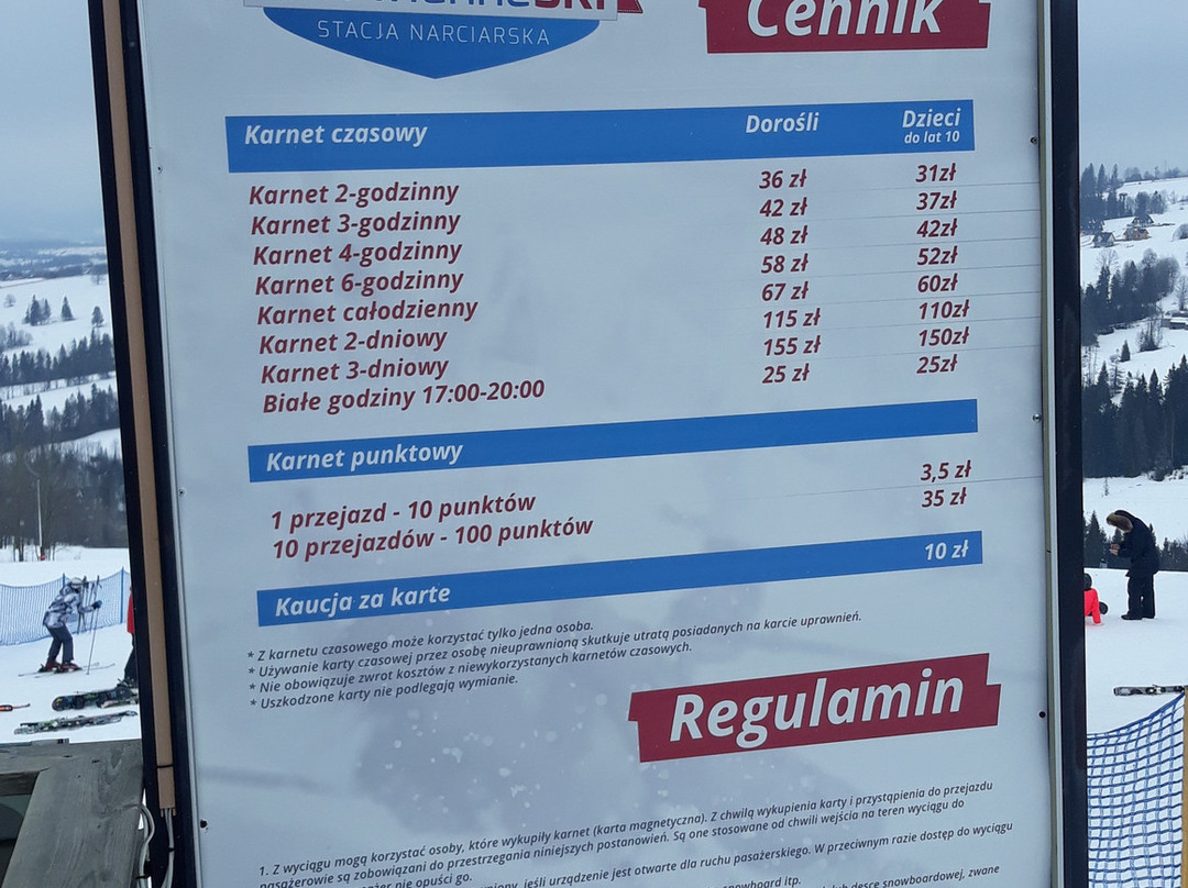 Wyciąg Narciarski CzerwienneSki-Czerwienne必去景点