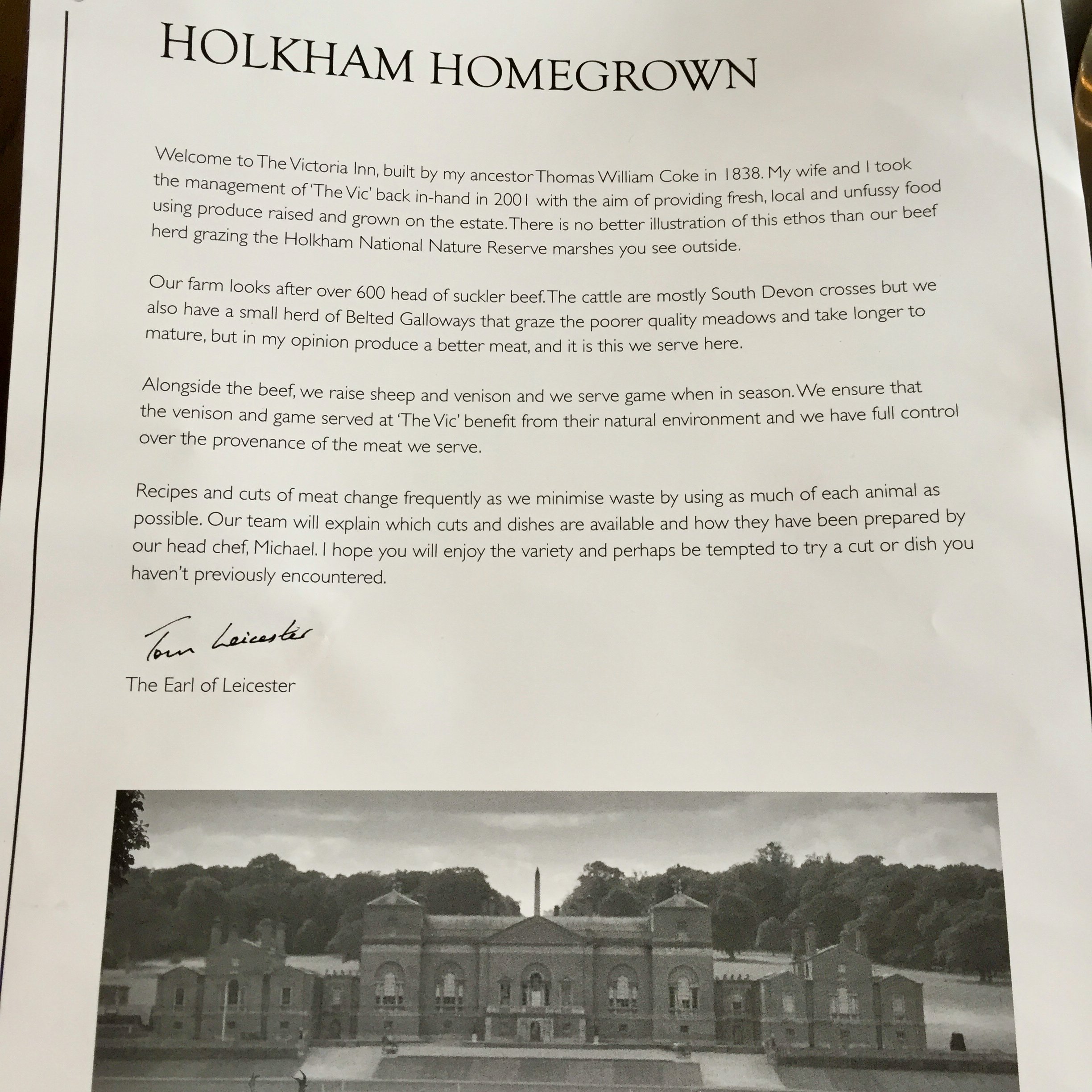 The Victoria, Holkham-餐饮