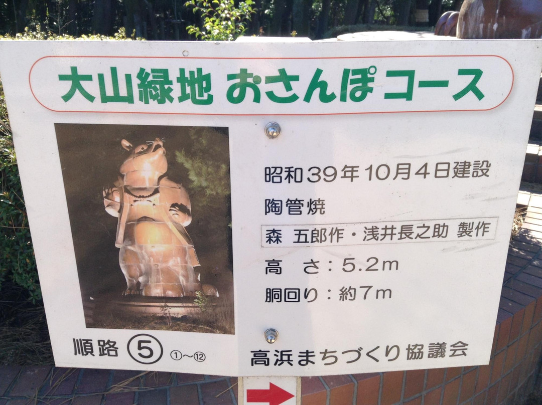 Statue of Big Raccoon Dog-高滨市必去景点