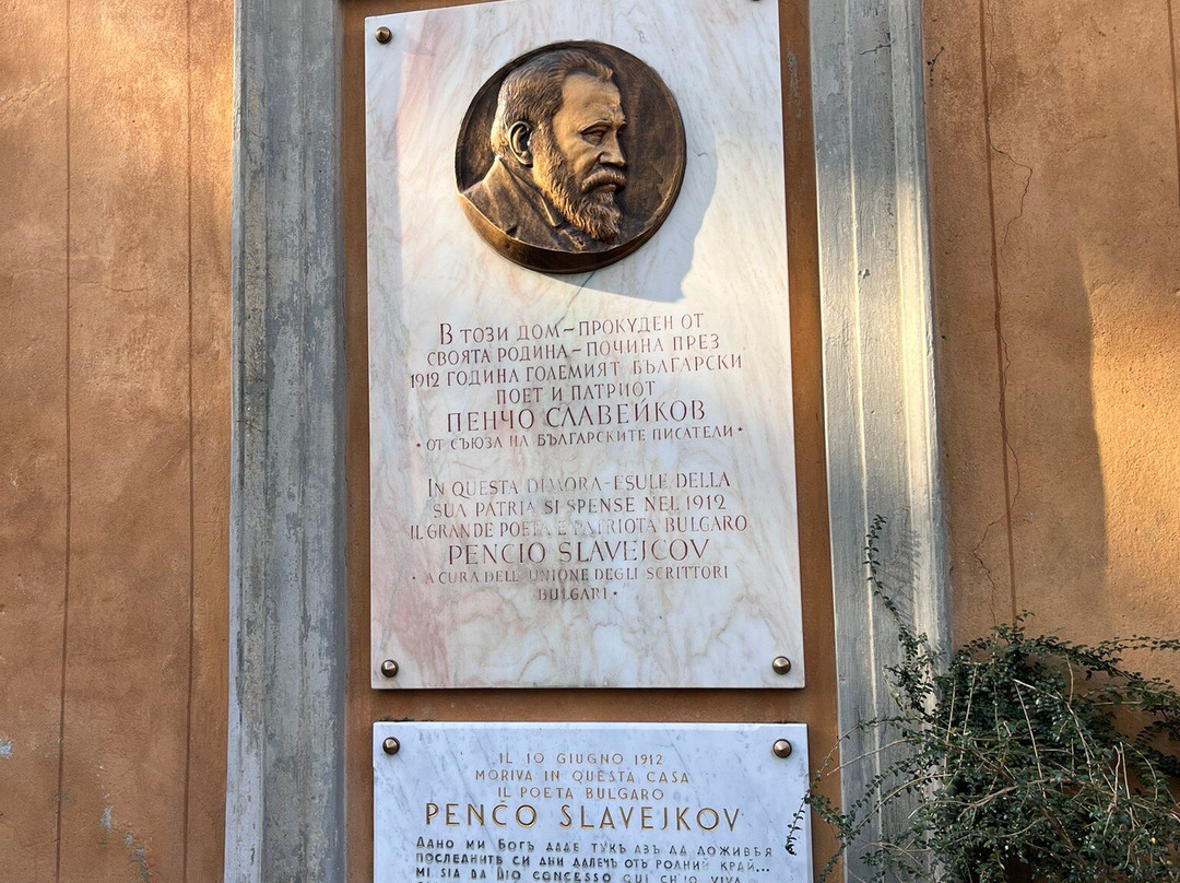 Lapidi e Busto Di Pencio Slavejkov景点图片