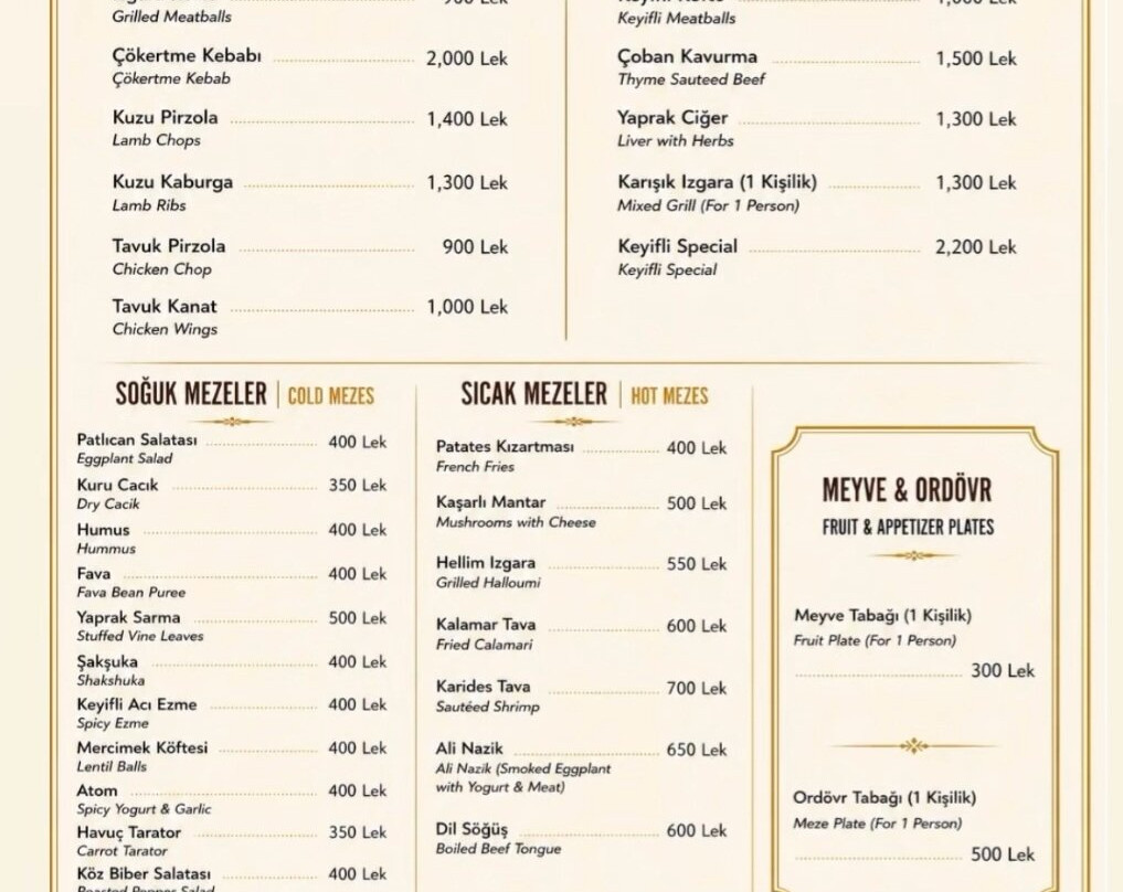 Keyifli Meyhane Tirana - Turkish Restaurant