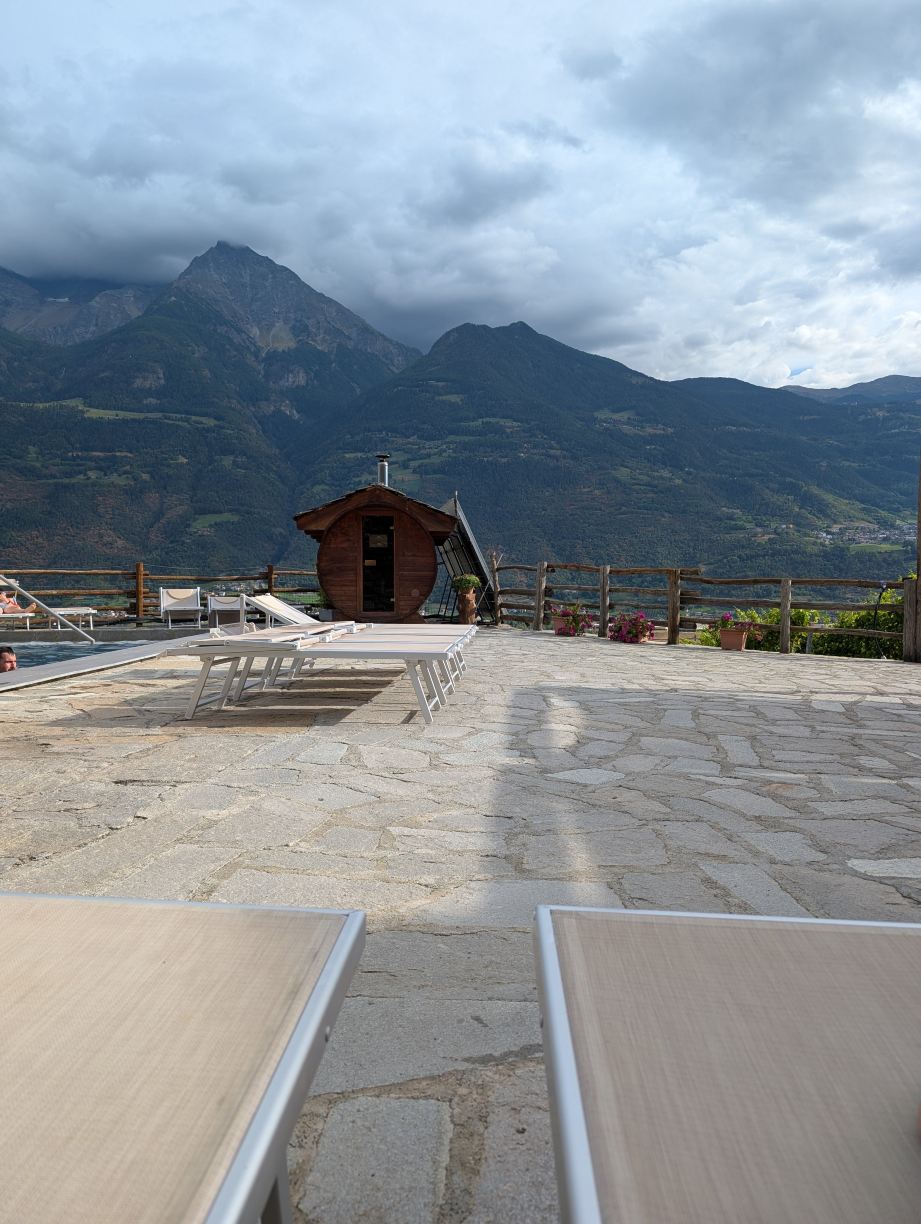 Agriturismo La Viggni de Crest-泳池