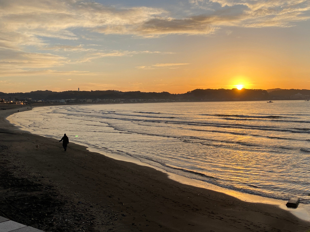 Yuigahama Beach-镰仓市必去景点