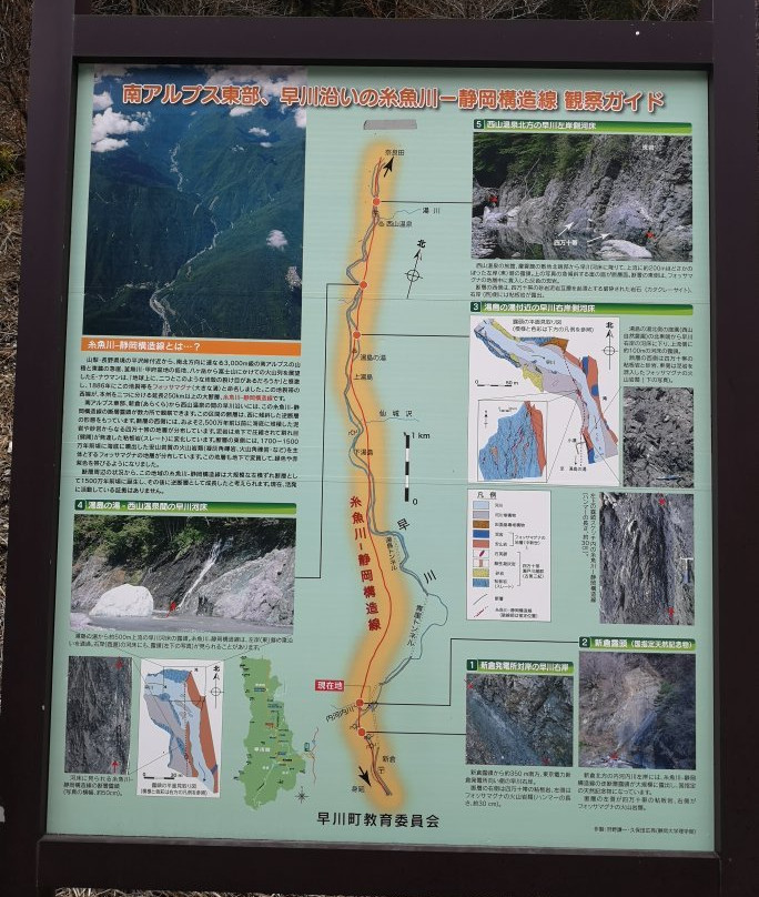 Arakura Faullt-早川町必去景点