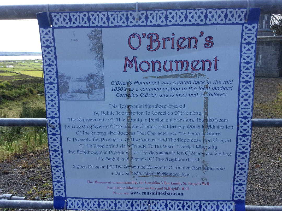 O'Brien's Monument-Liscannor必去景点