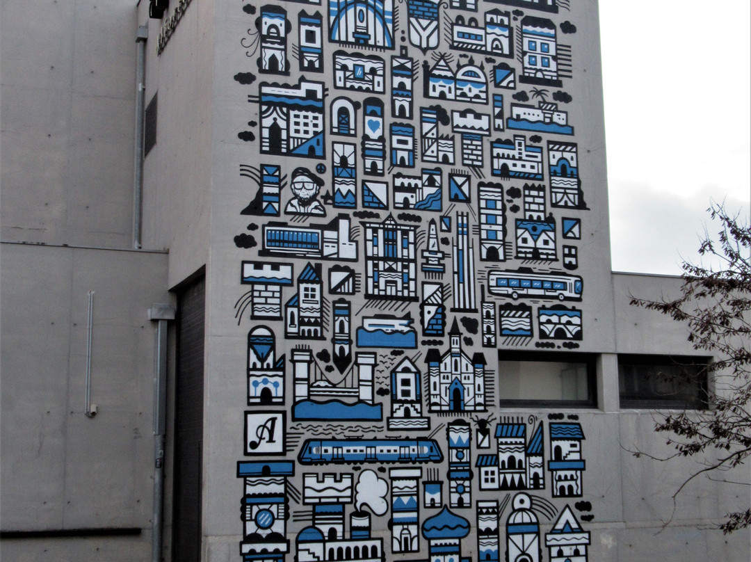 Fresque "Carte postale de la ville"-阿尔福维尔必去景点