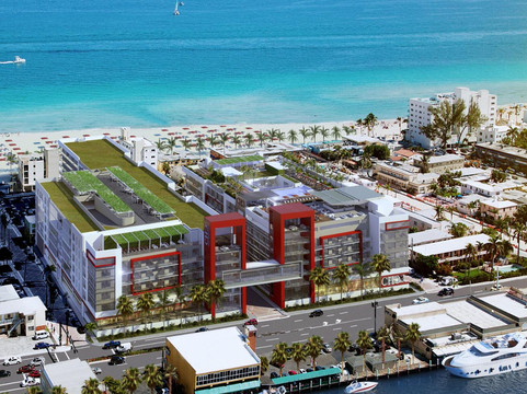 最佳住宿屋顶泳池好莱坞海滩人行道主图