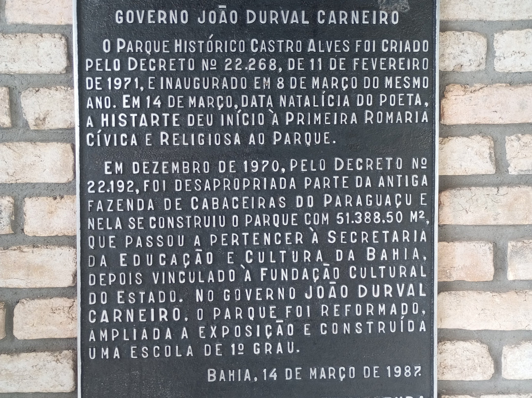 Castro Alves Historic Park-Cabaceiras do Paraguacu必去景点