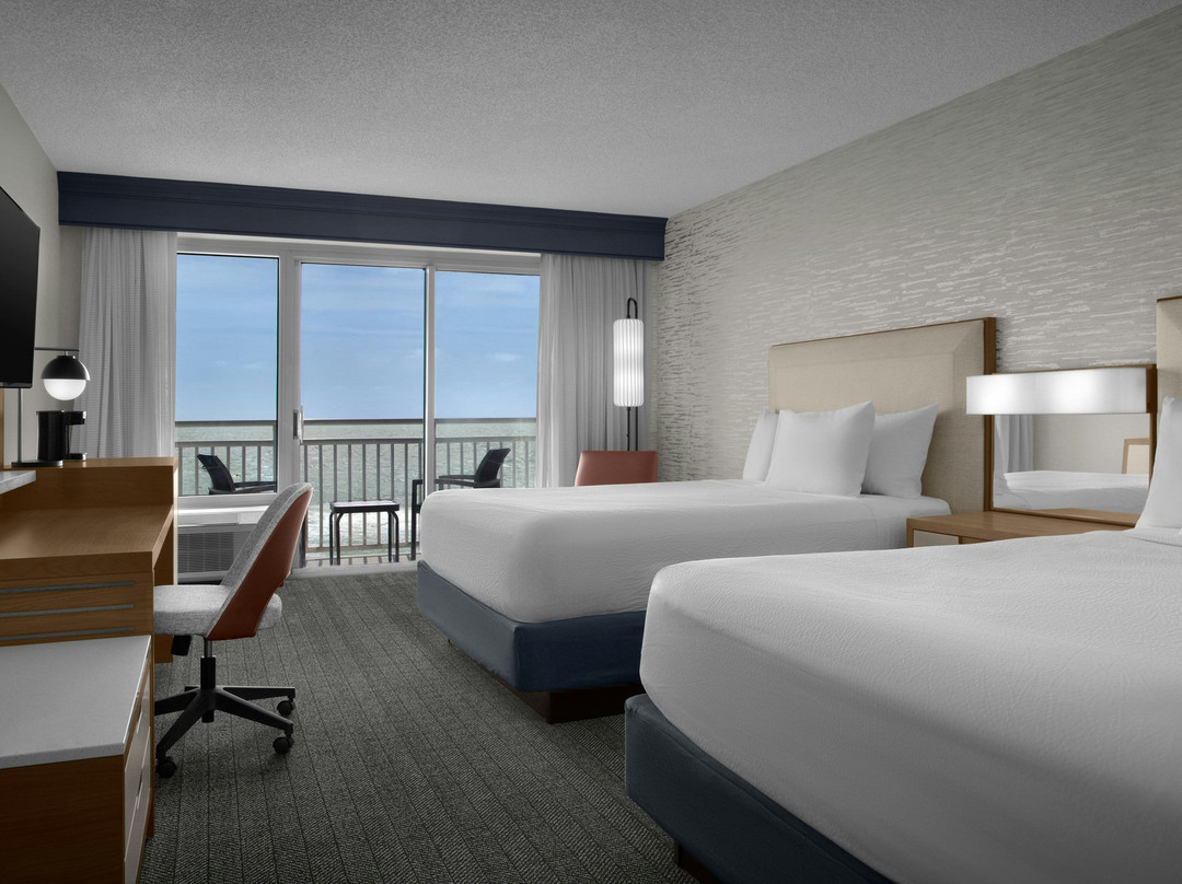北卡罗莱纳州海岸酒店住宿-Courtyard by Marriott Carolina Beach Oceanfront