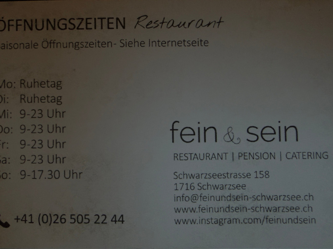Pension Fein & Sein