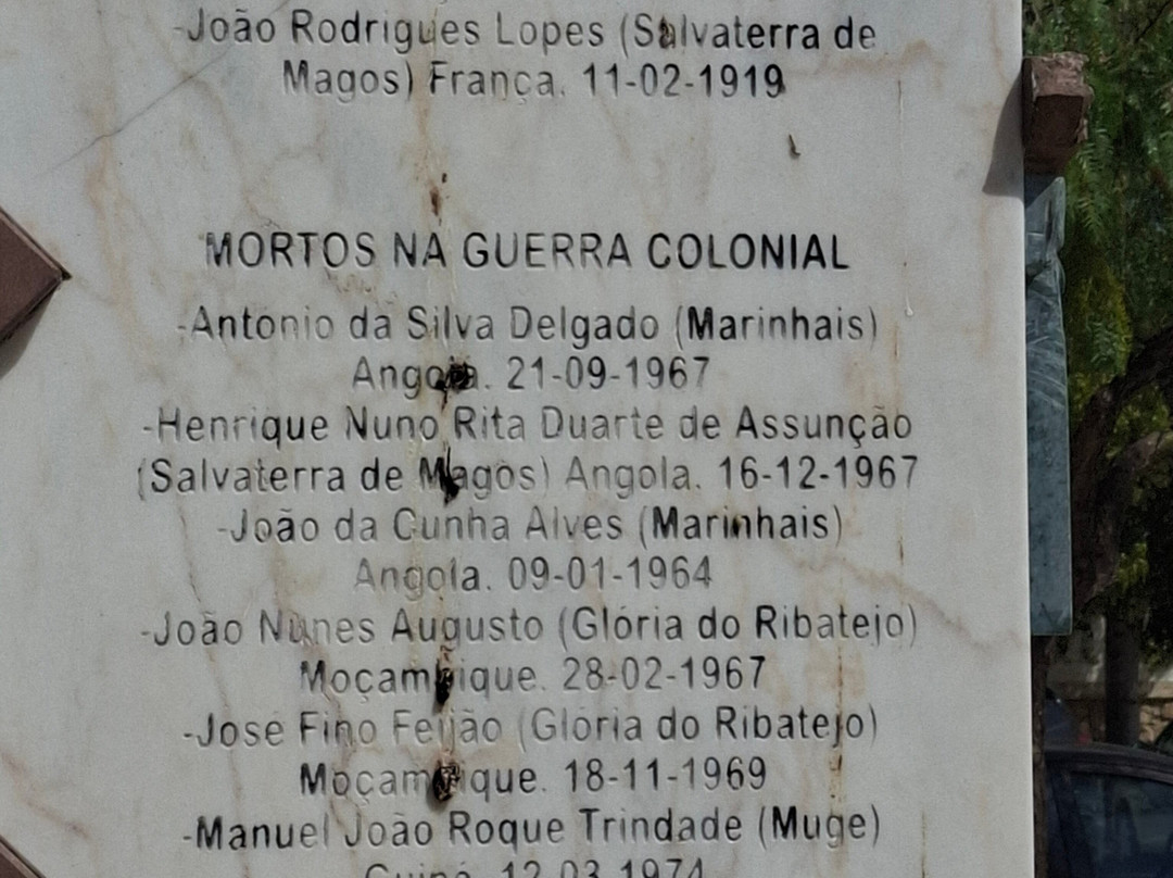 Memorial aos Combatentes do Concelho de Salvaterra de Magos-Salvaterra de Magos必去景点