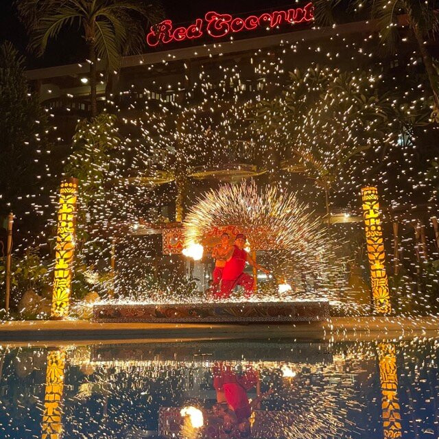 Fire Dancing Show At Red Coconut Beach Hotel