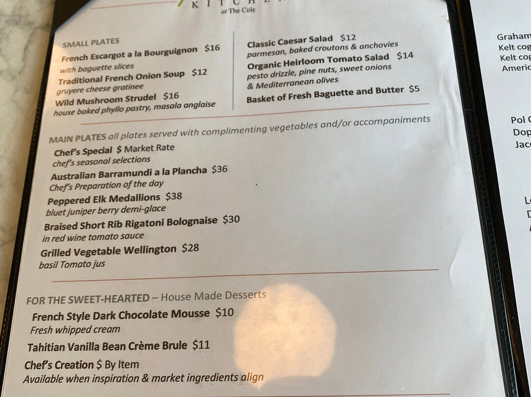 Freddie's Kitchen At The Cole