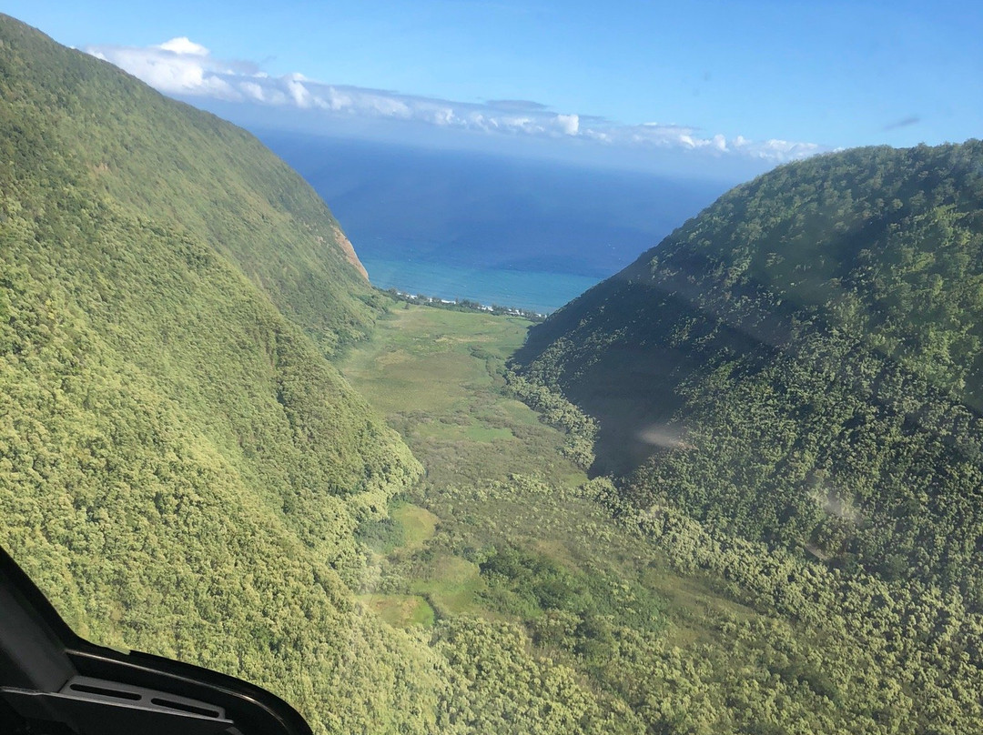 蓝色夏威夷直升机景点图片