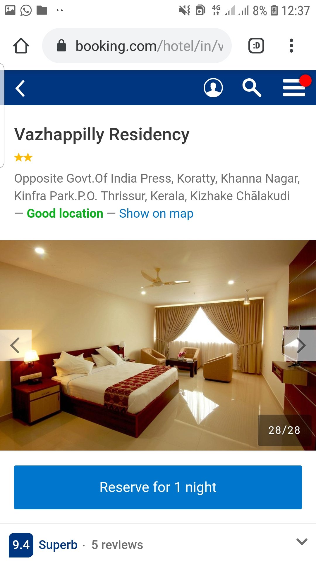Vazhappilly Residency-官方