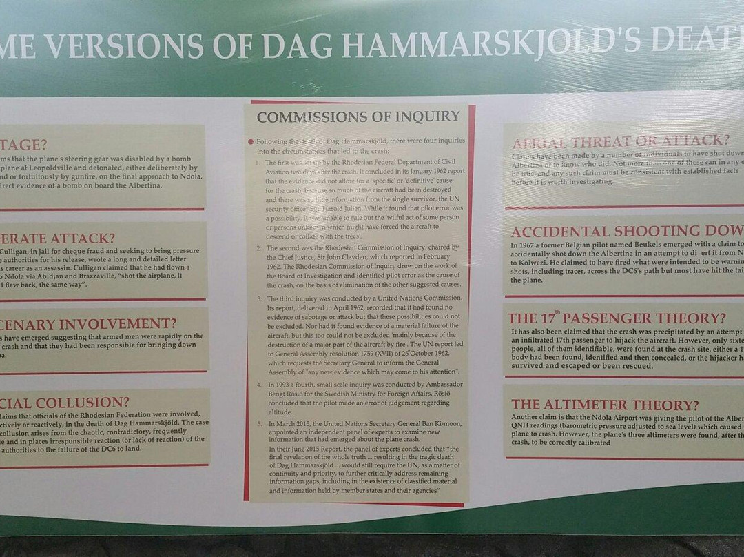 Dag Hammarskjoeld Memorial-Ndola必去景点
