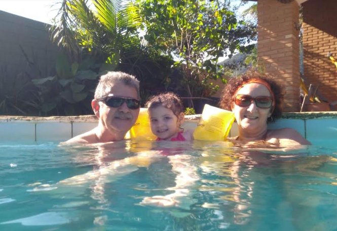 Pousada Na Praia Ubatuba-泳池