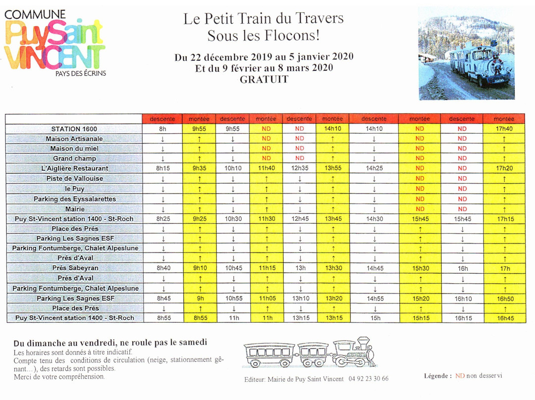 Le Petit Train Blanc du Travers景点图片