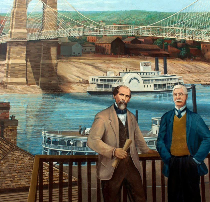 Roebling Murals on the Floodwalls of Covington, KY-卡温顿必去景点