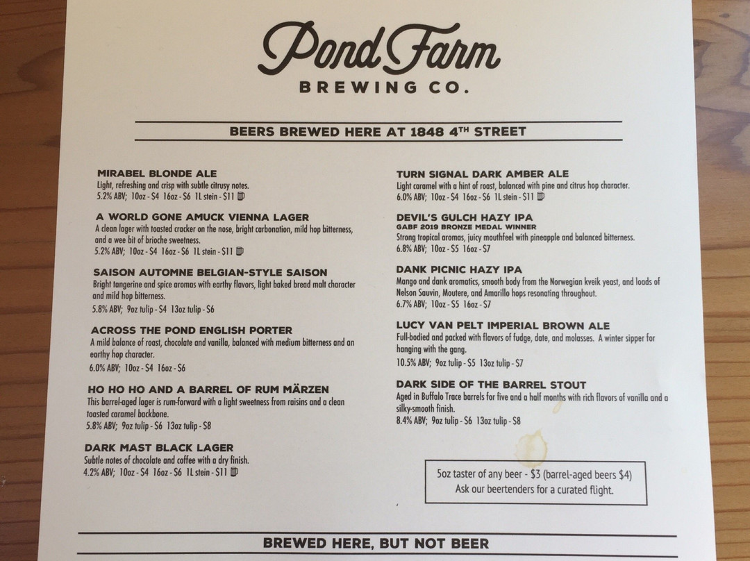 Pond Farm Brewing Company-圣拉斐尔必去景点