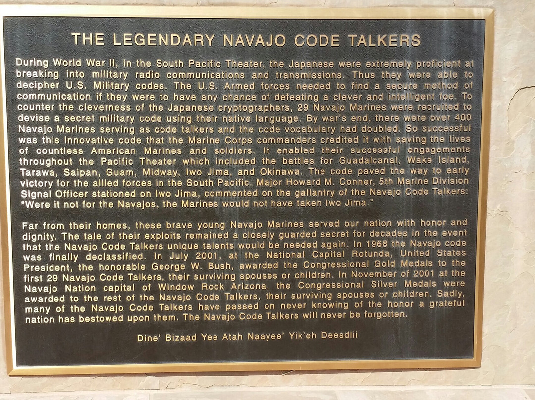 Navaho Code Talkers Exhibit-凯恩塔必去景点