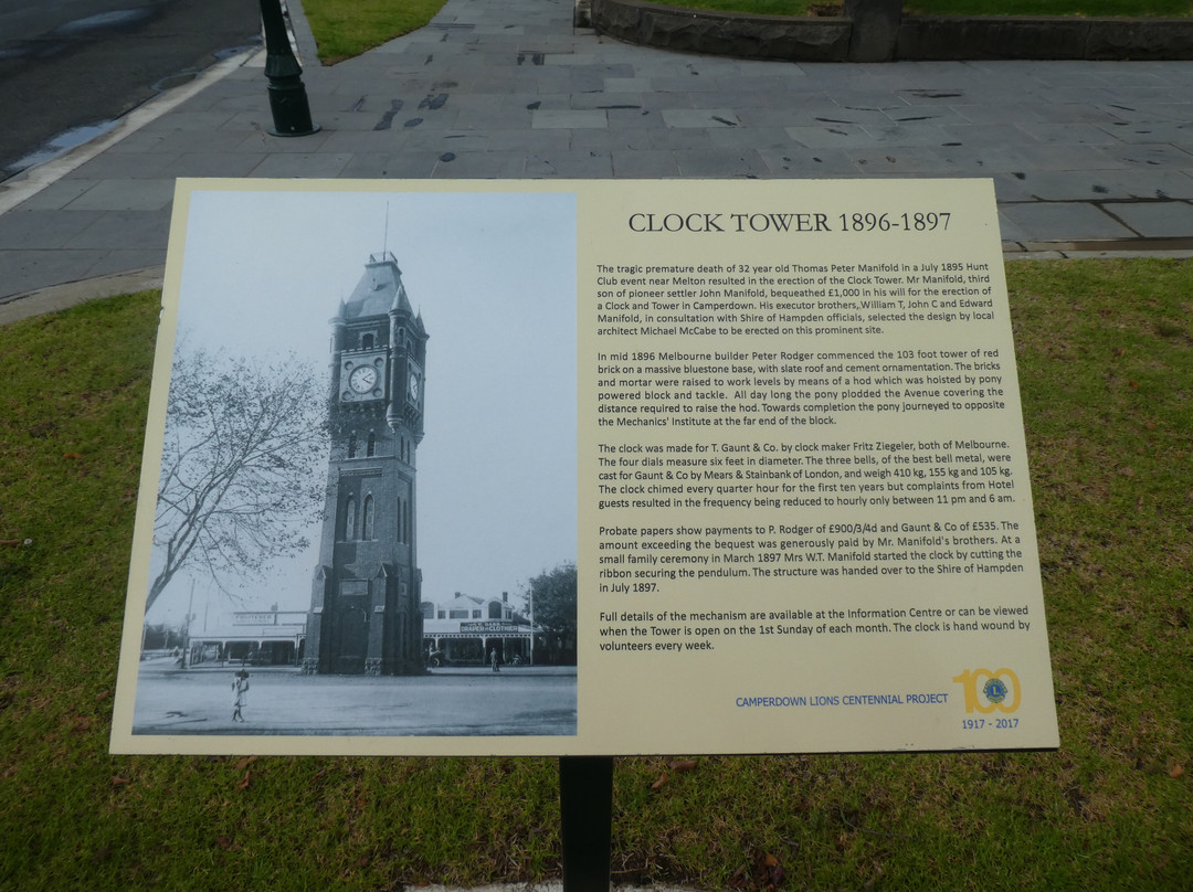 Manifold Clock Tower-坎普尔顿必去景点