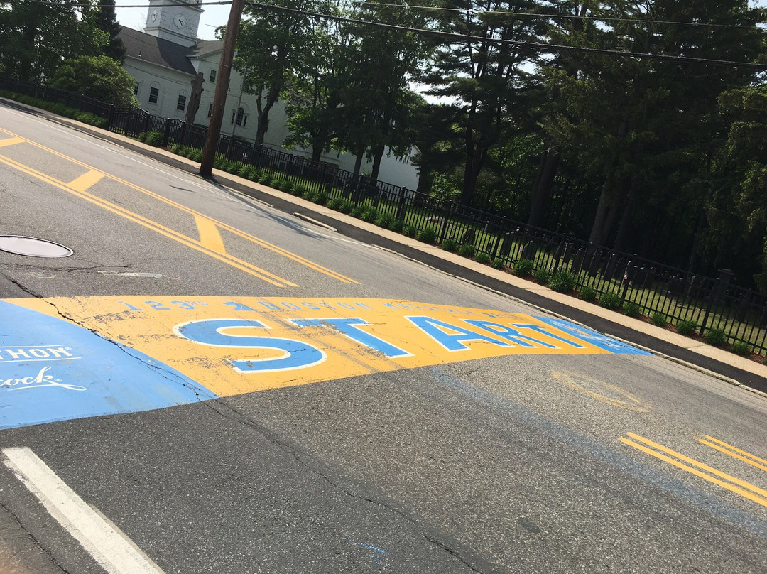 Starting line of Boston Marathon-Hopkinton必去景点