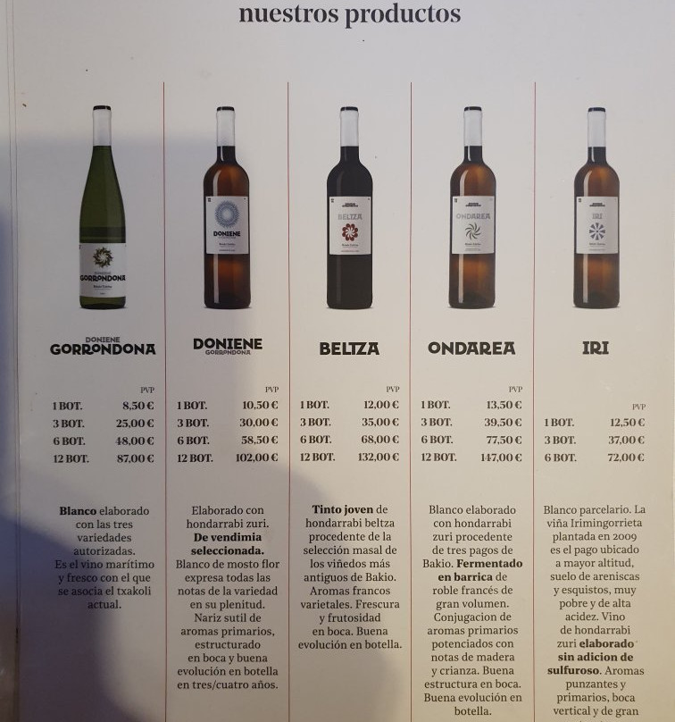 Doniene Gorrondona Txakolina-巴基奥必去景点