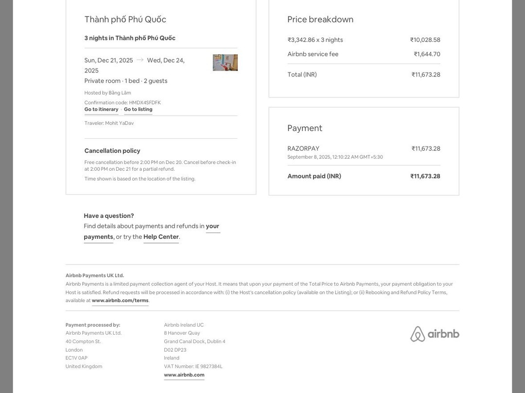 Bien Nho Homestay & Spa