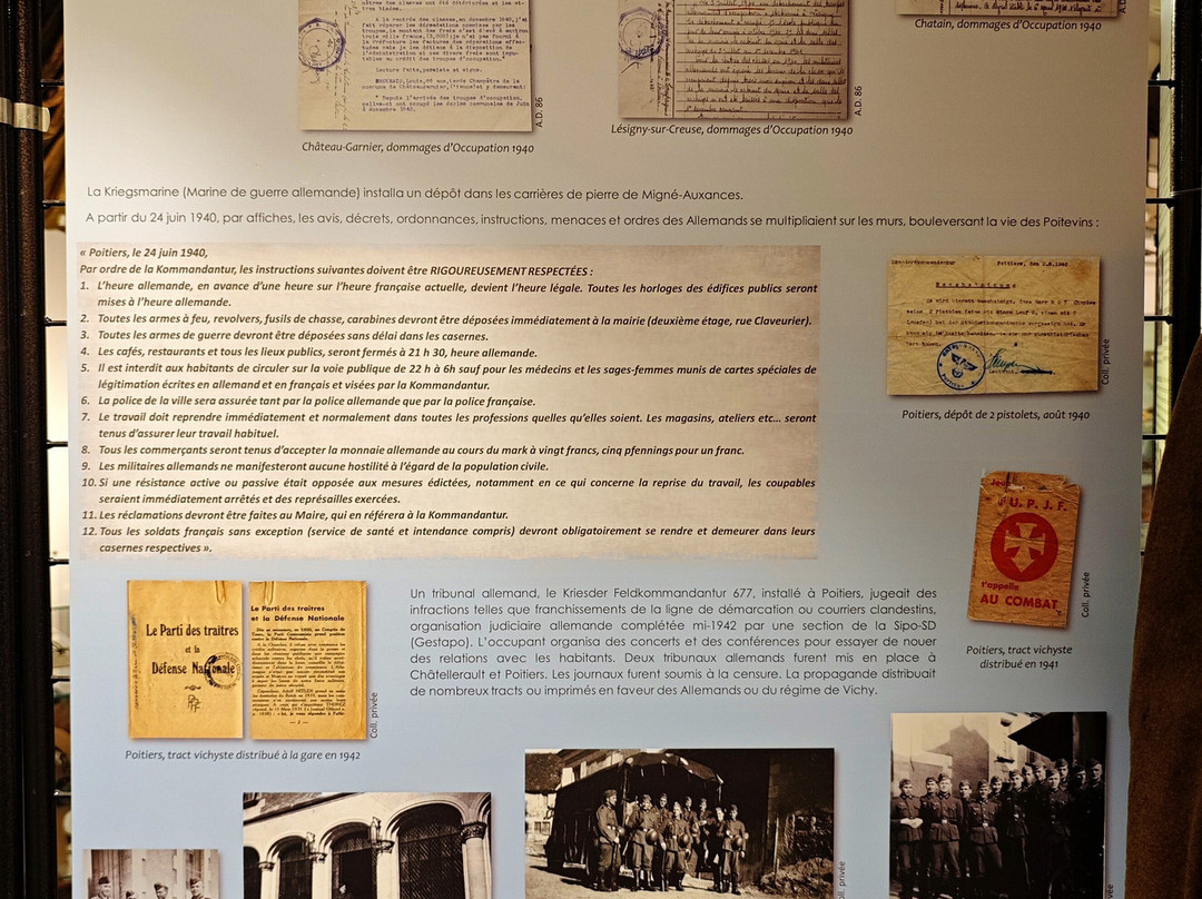 Musée de la Vienne dans la Seconde Guerre Mondiale-Terce必去景点