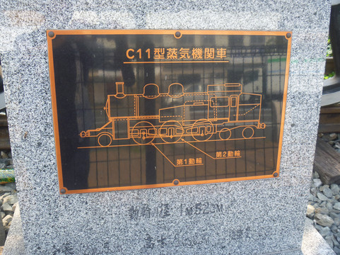 C11 Steam Locomotive and Kyu Yukuhashi Station Direction Guide Map-行桥市必去景点