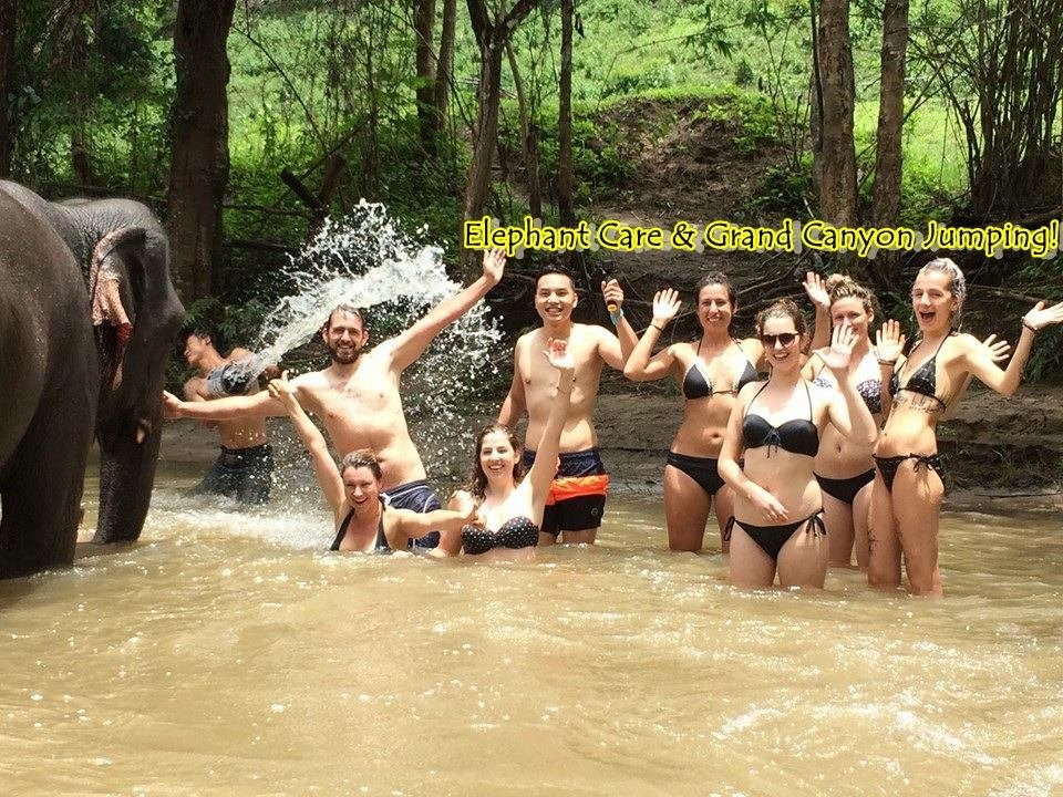 Elephant Care & Grand Canyon Jumping-清迈必去景点