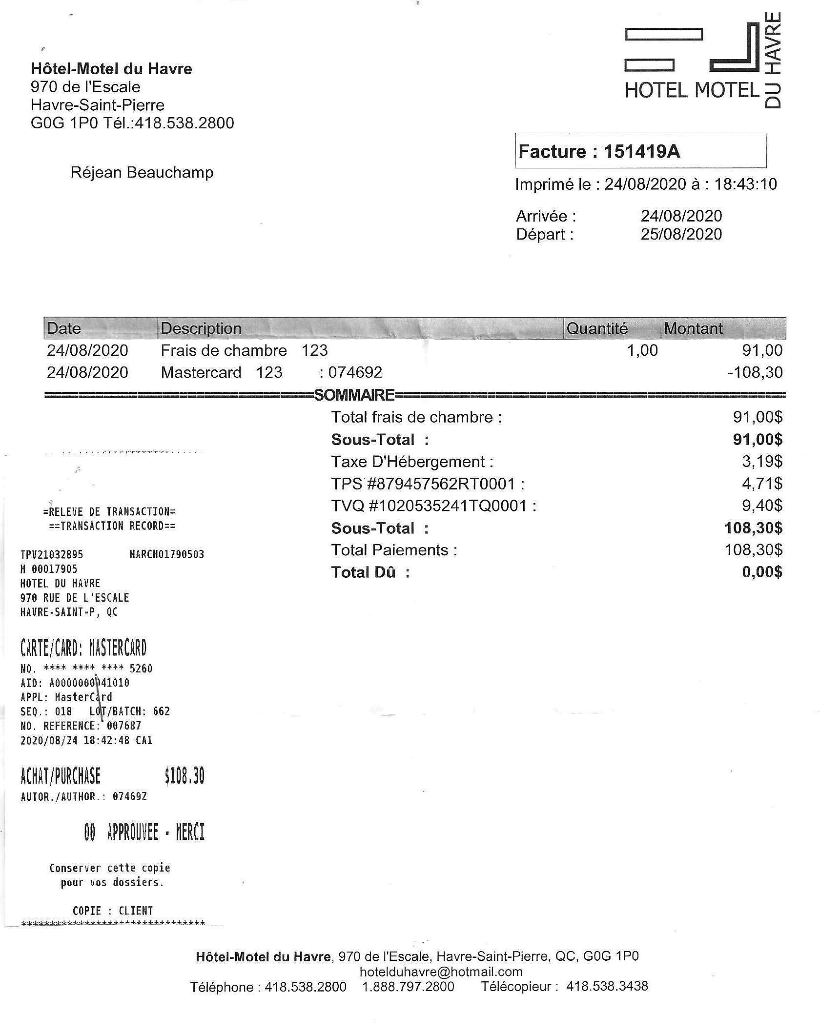 Hotel Motel du Havre-portrait