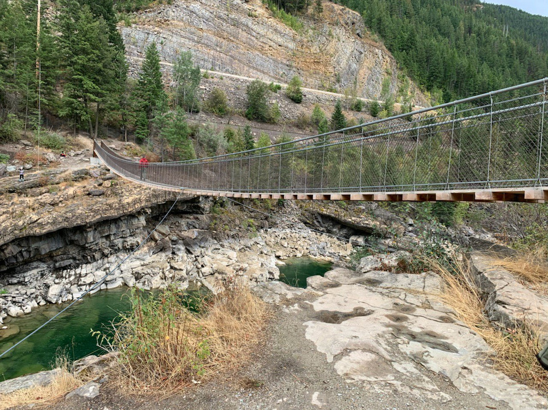 Kootenai Falls Swinging Bridge-Libby必去景点