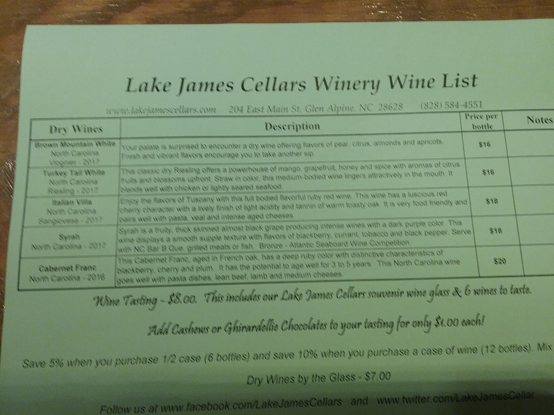 Lake James Cellars Winery景点图片