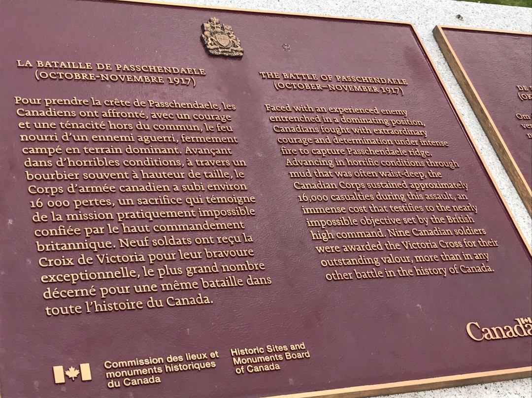 The Passchendaele Canadian Memorial-Zonnebeke必去景点