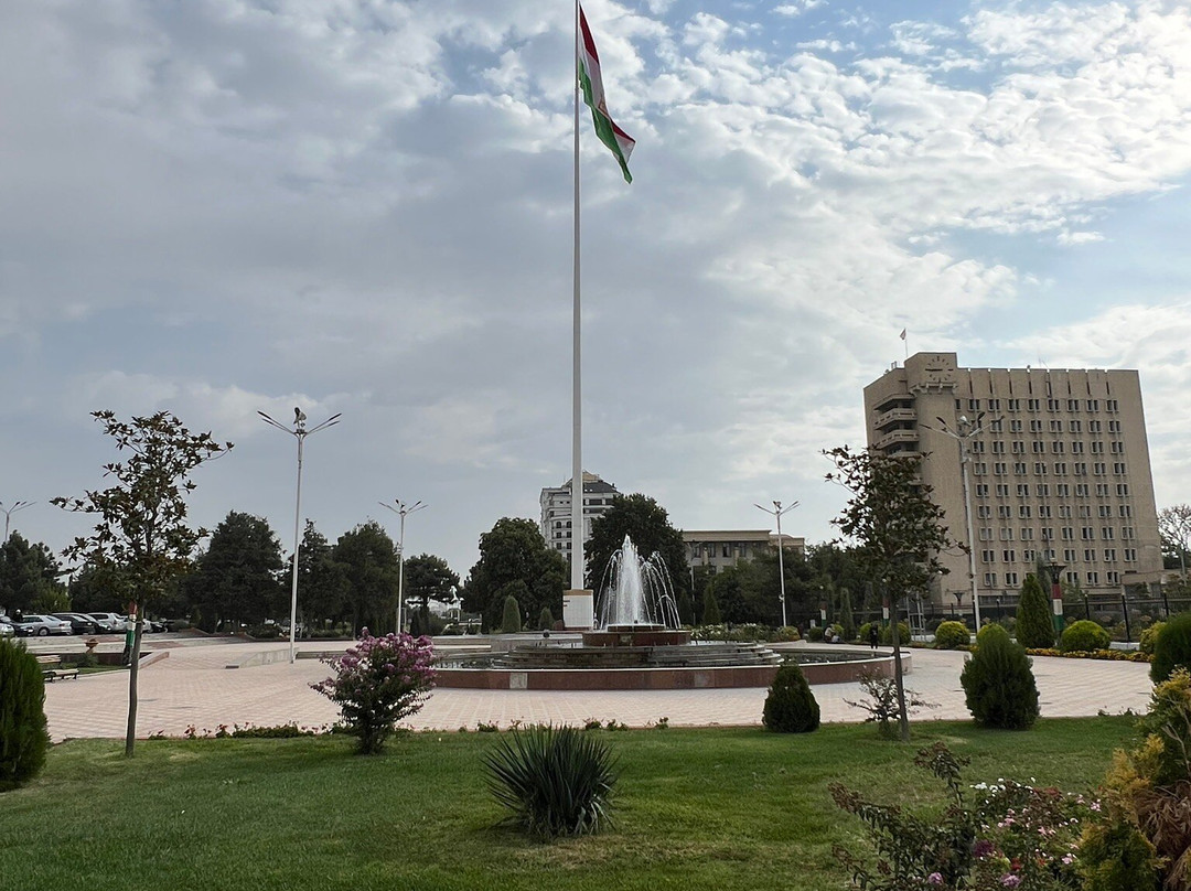 The Flagpole with the Flag of Tajikistan-苦盏必去景点
