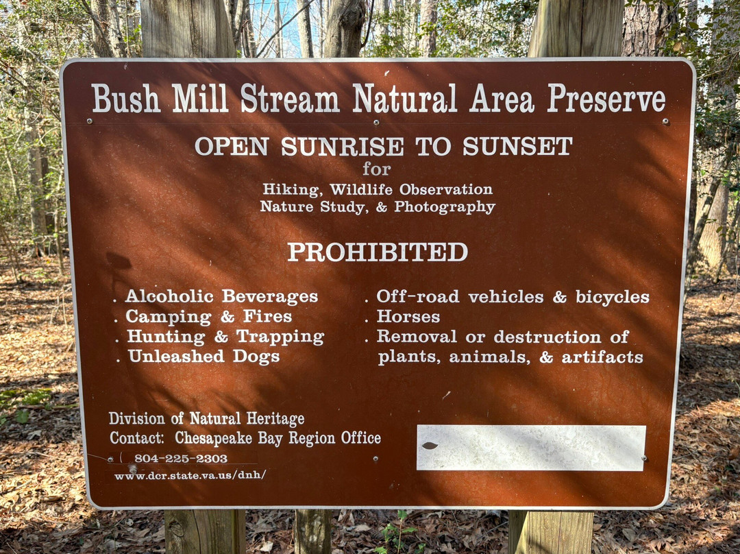 Bush Mill Stream Natural Area Preserve-Heathsville必去景点