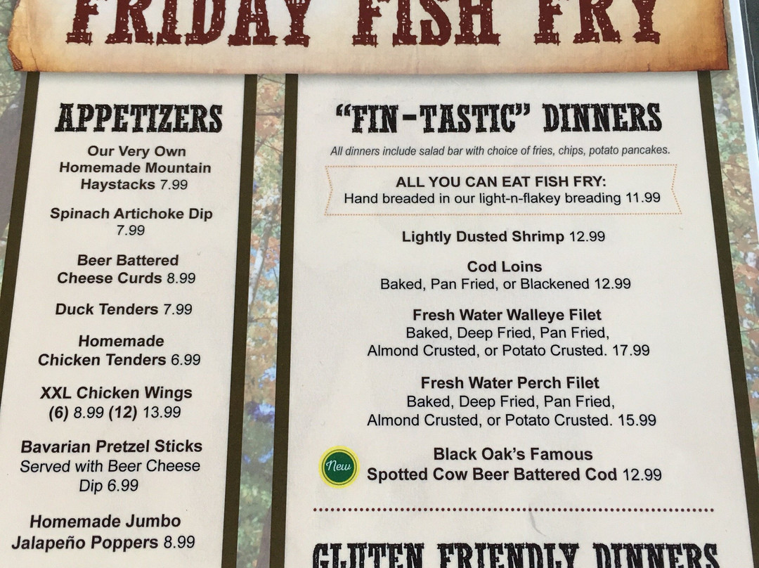 Land O' Lakes餐馆和美食-The Black Oak Inn