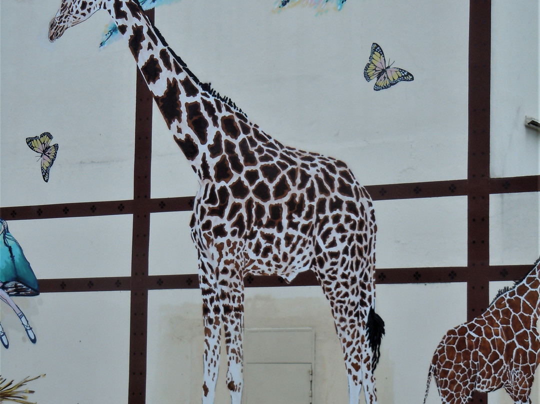 Fresque Petite Fille et Girafes景点图片