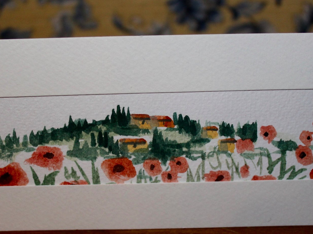 Junko Mukai Original Watercolor-佛罗伦萨必去景点